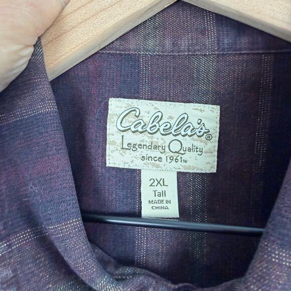 CABELA'S Shirt Mens XL Tall 100% Heavy Cotton Aztec Southwestern Gorpcore Casual - Picture 3 of 10